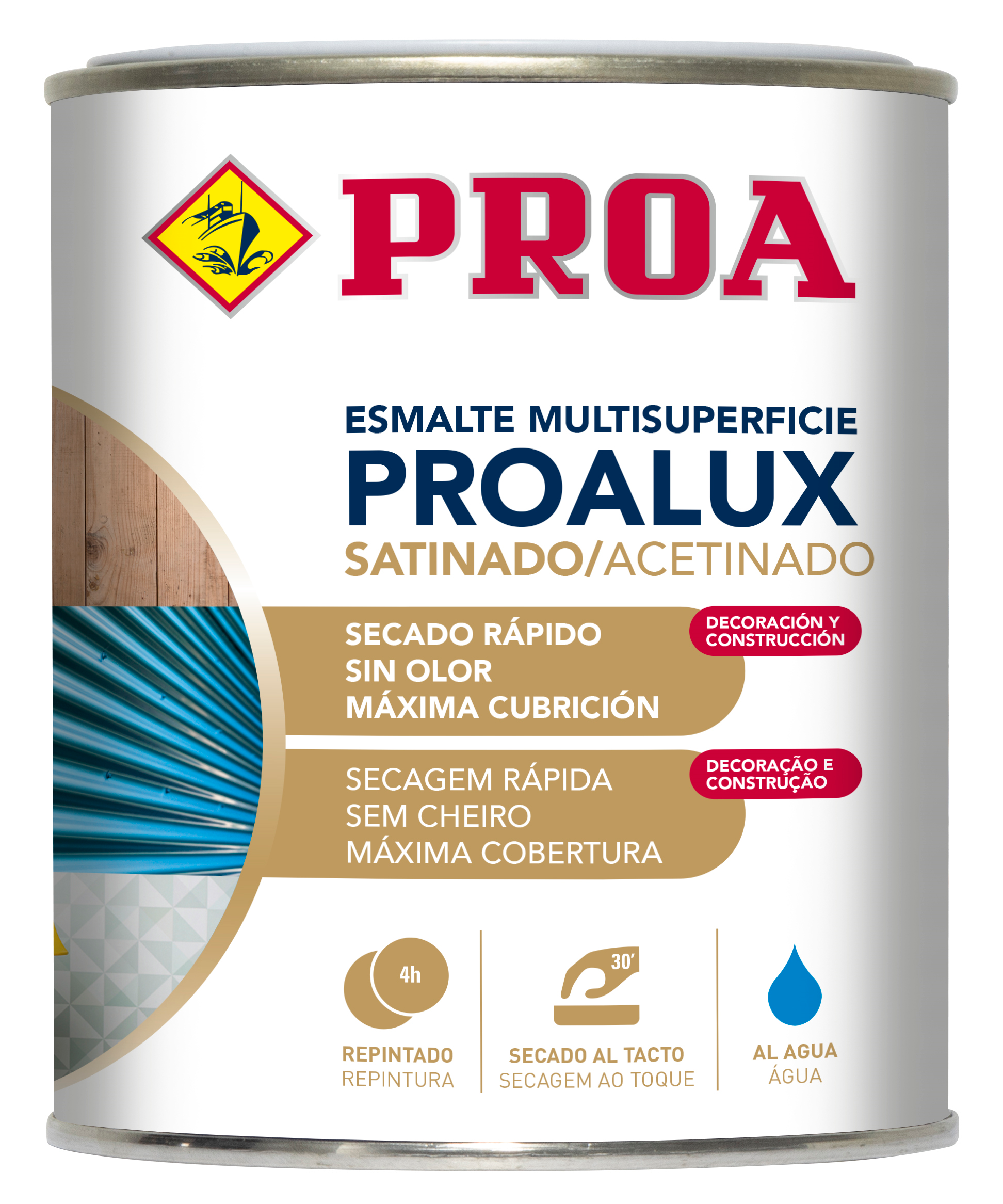 PROALUX — Esmalte Acrílico Multissuperfícies | Mate, Acetinado, Brilhante