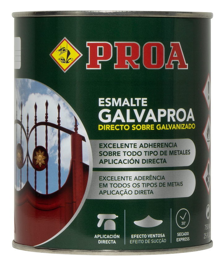 PROA Esmalte Galvaproa — esmalte sintético anticorrosão para metal e superfícies galvanizadas, disponível em spray, 750ml e 4L - PIGMENTI