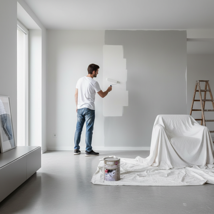 Aplicação rolo tinta interior Velvet