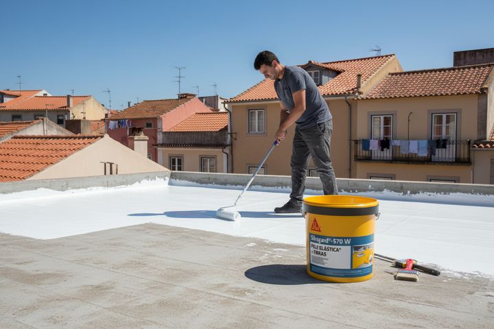 Aplicação Sikagard 570 W em terraço