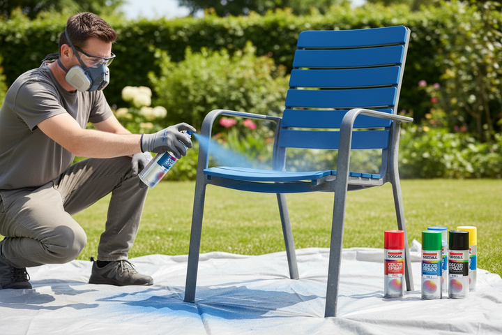 Color Spray RAL Soudal — aplicação em metal exterior