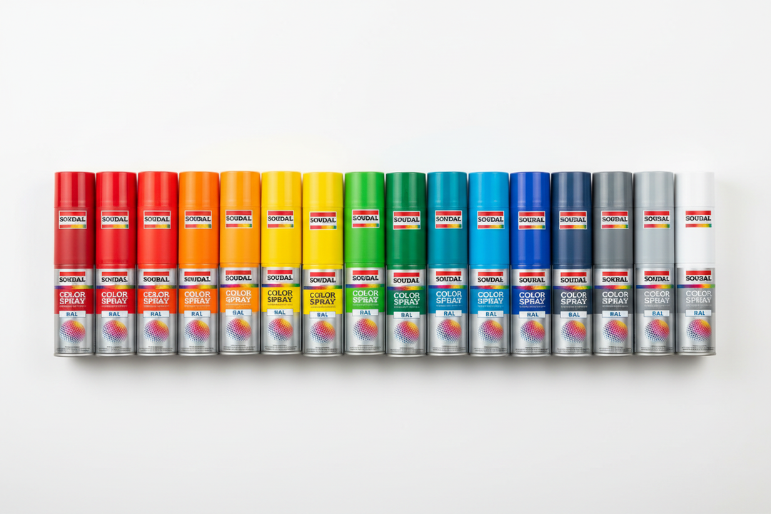 Color Spray RAL Soudal — gama completa de cores RAL