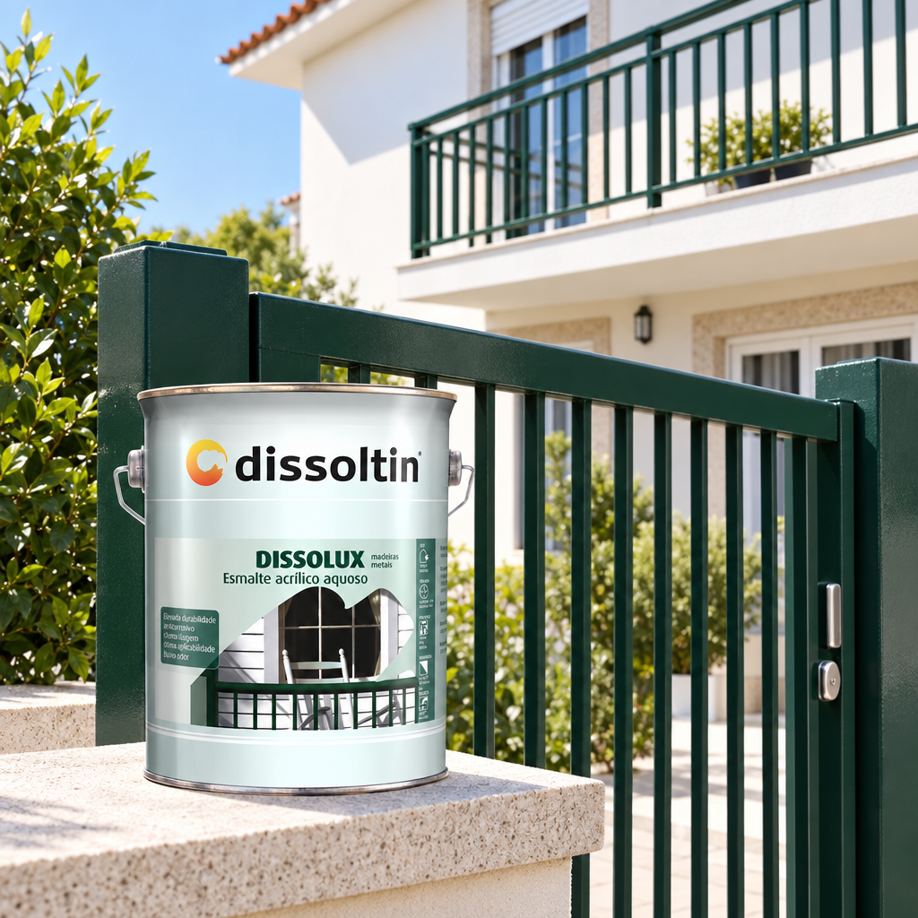 Dissolux com portão e grades exteriores