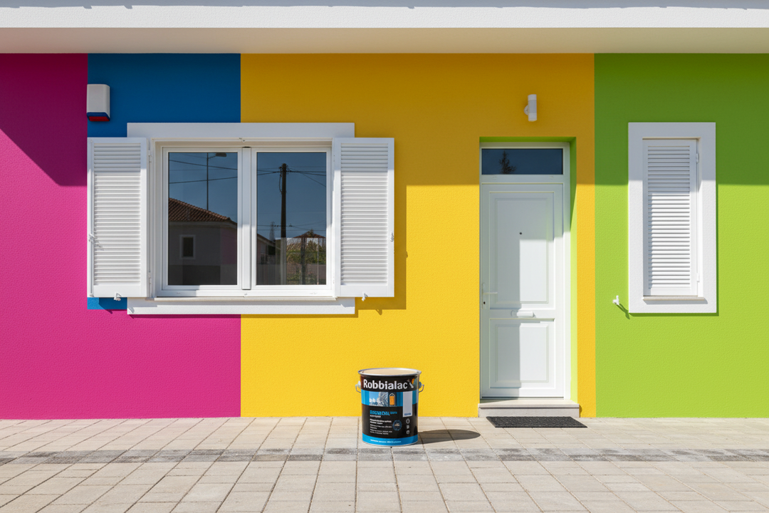 Exterior de moradia com caixilharia pintada com Robbicril Ultra