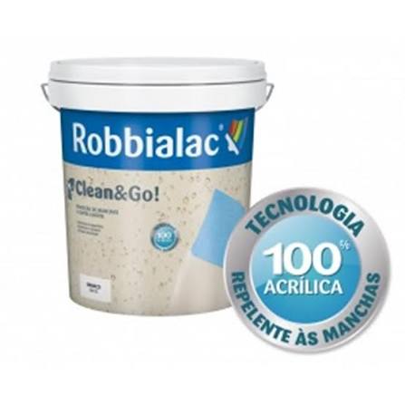 Embalagem de tinta mate super lavável Robbialac Clean & Go