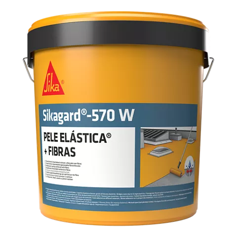 Sikagard 570 W | Impermeabilizante Elástico Fibrado para Fachadas e Coberturas